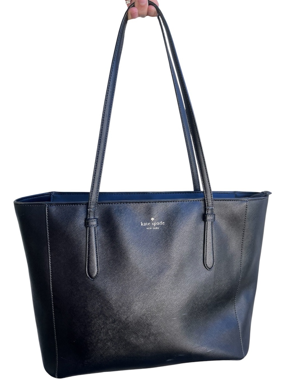 Kate Spade New York Black Saffiano Large Shoulder Tote Bag